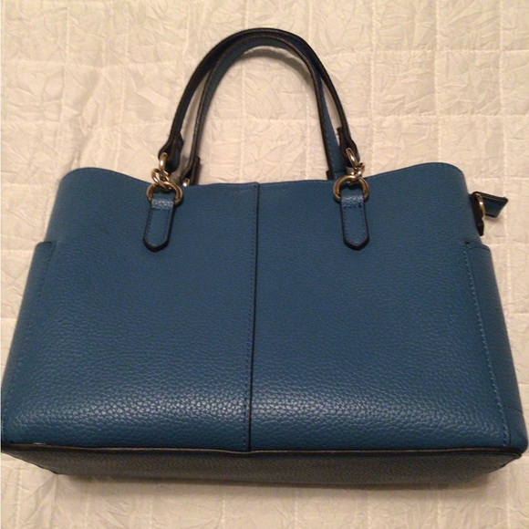Nanette Lepore Handbags - Nanette Lepore Blue Satchel with Black Handles